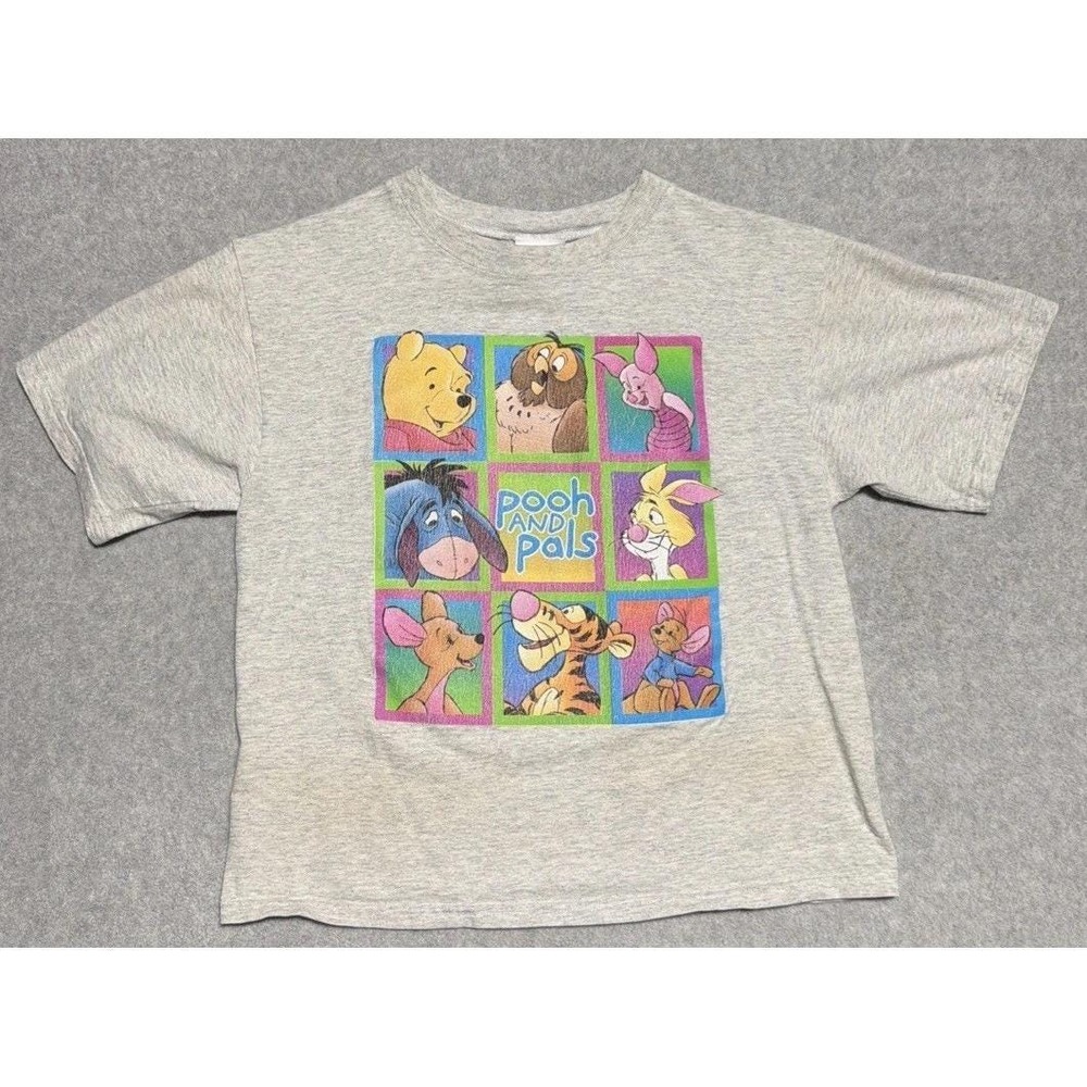Vintage 90s Disney Winnie The Pooh And Pals L Boxy T Shirt Gray